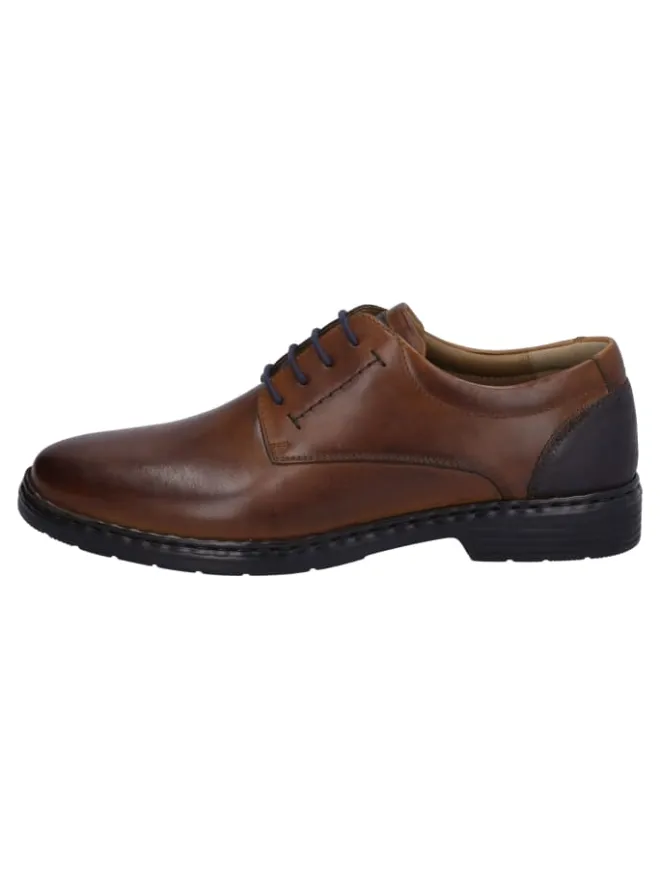 Josef Seibel Schnürschuhe^Halbschuh Alastair in cognac-kombi