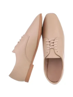 Ital-Design Schnürschuhe^Halbschuh in Beige