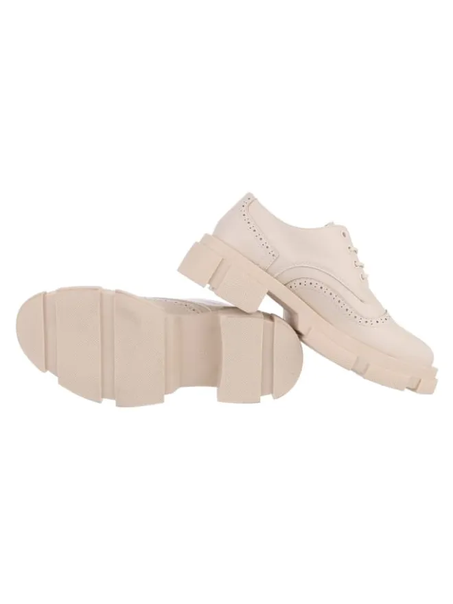 Ital-Design Schnürschuhe^Halbschuh in Beige