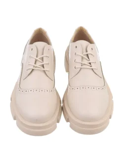 Ital-Design Schnürschuhe^Halbschuh in Beige