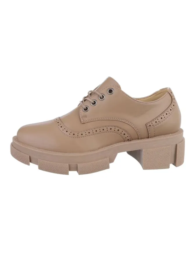 Ital-Design Schnürschuhe^Halbschuh in Hellbraun