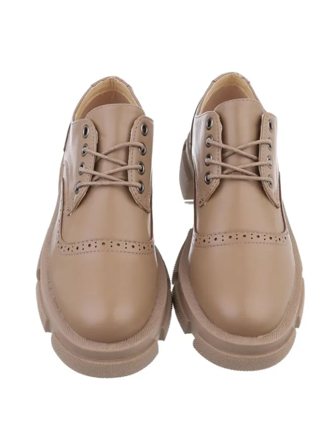 Ital-Design Schnürschuhe^Halbschuh in Hellbraun