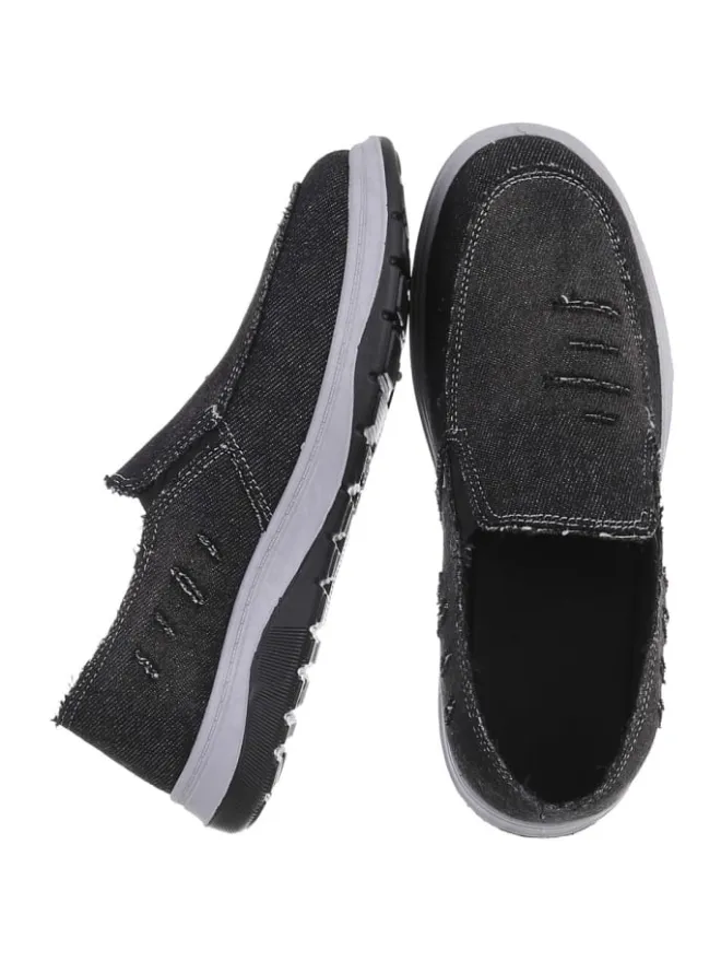 Ital-Design Schnürschuhe^Halbschuh in Schwarz und Grau