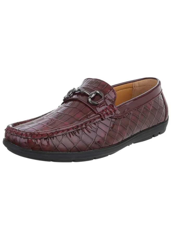Halbschuh in Weinrot>Ital-Design Hot