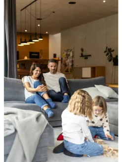 Hausschuh AL Oetz in jeansblau><noscript><img width=