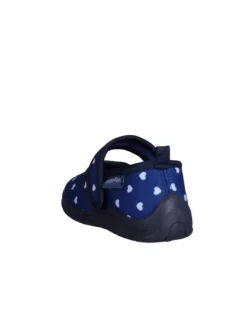 Hausschuh Herzchen in Marine>Playshoes Outlet
