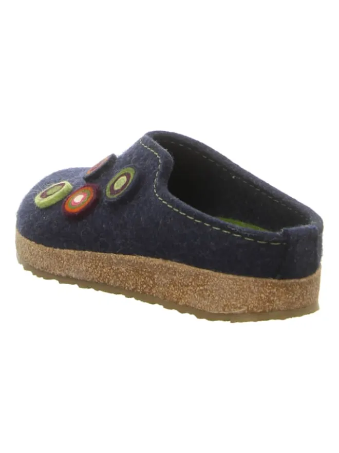 Hausschuh in blau>HAFLINGER Discount
