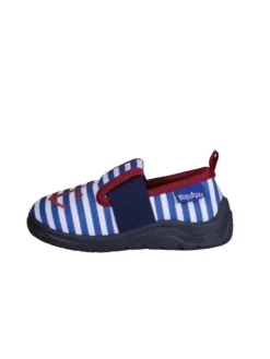 Playshoes Hausschuhe^Hausschuh maritim in Marine/weiß