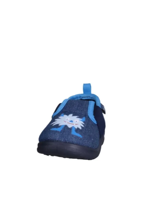 Hausschuh Monster in Jeansblau>Playshoes Hot