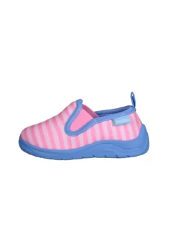 Hausschuh Ringel in Pink/Türkis>Playshoes Hot
