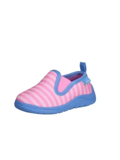 Hausschuh Ringel in Pink/Türkis><noscript><img width=