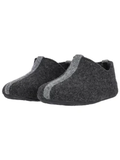Mols Hausschuhe^Hausschuh Shima Kids in 1011 Dark Grey Melange