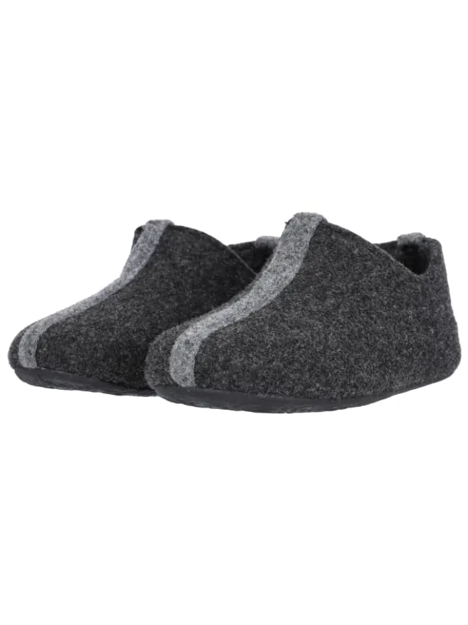 Mols Hausschuhe^Hausschuh Shima Kids in 1011 Dark Grey Melange