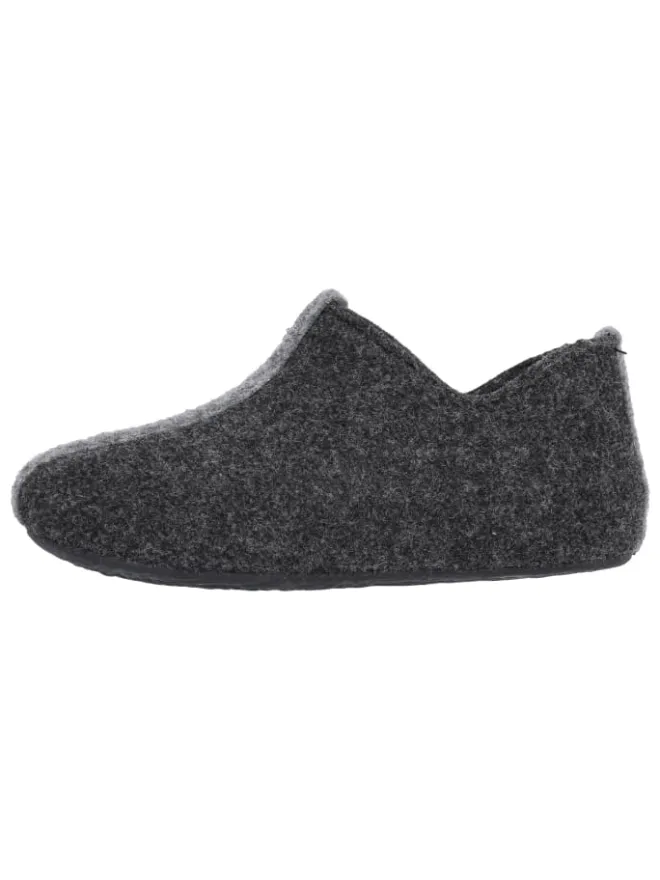 Mols Hausschuhe^Hausschuh Shima Kids in 1011 Dark Grey Melange