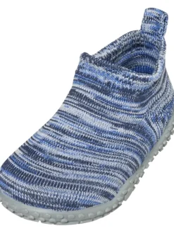 Hausschuh Strick in Blau><noscript><img width=