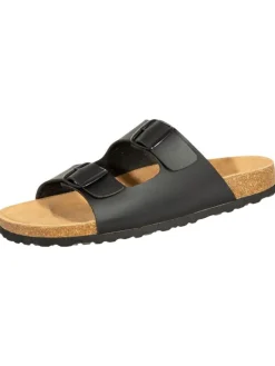 SALIHA Hausschuhe|Clogs & Pantoletten·Clogs^Hausschuhe ® Bioline-Pantolette in schwarz