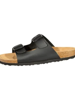 SALIHA Hausschuhe|Clogs & Pantoletten·Clogs^Hausschuhe ® Bioline-Pantolette in schwarz