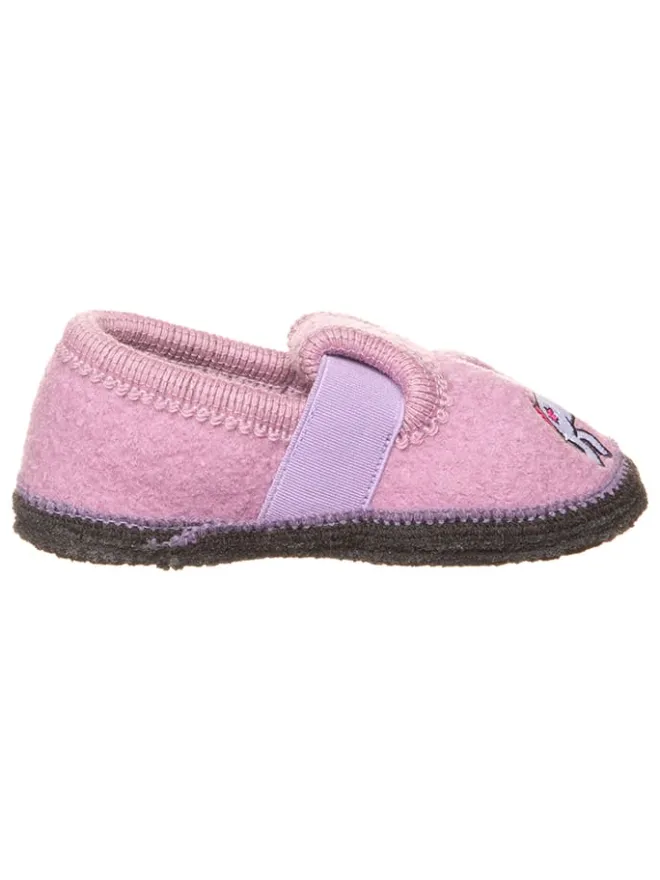 Hausschuhe "Bobby Einhorn" in Rosa>lamino Hot