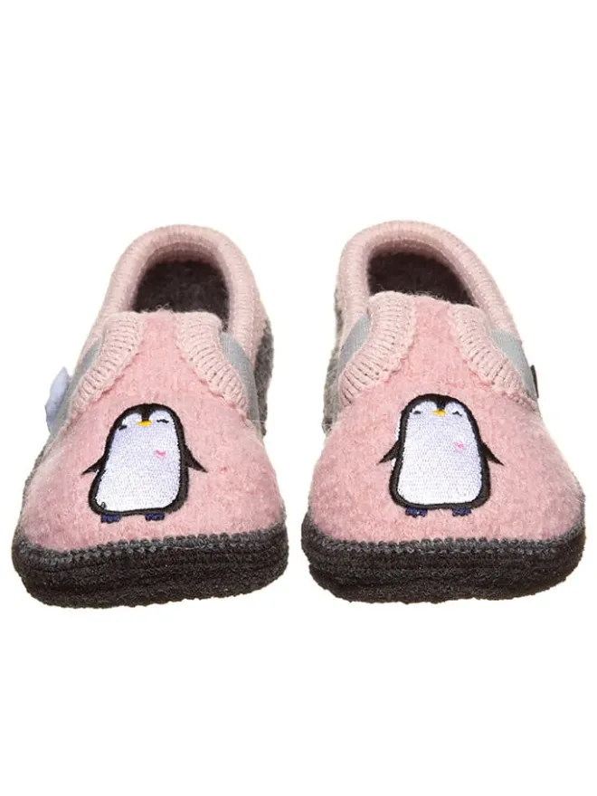 Hausschuhe "Bobby Pinguin" in Rosa>lamino