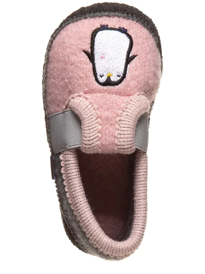 Hausschuhe "Bobby Pinguin" in Rosa>lamino