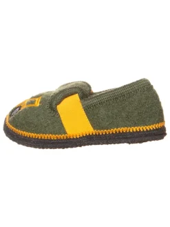 Hausschuhe "Bobby Traktor" in Khaki>lamino Hot