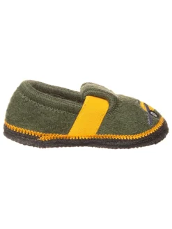 Hausschuhe "Bobby Traktor" in Khaki>lamino Hot