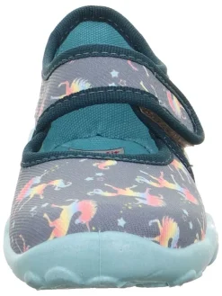 Hausschuhe "Bonny" in Grau/ Hellblau>superfit Hot