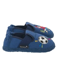 NANGA Hausschuhe|Hausschuhe^Hausschuhe "Fussballer" in Blau