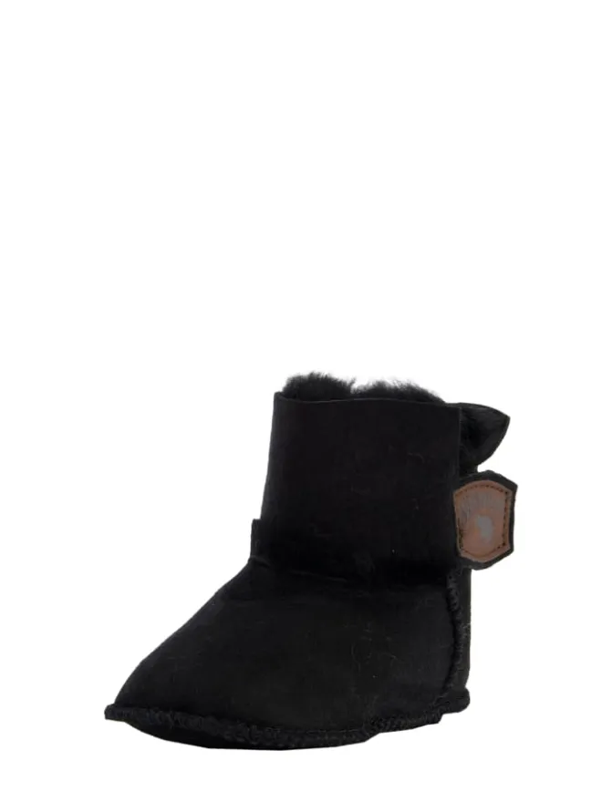 Warmbat Krabbelschuhe^Hausschuhe Hay Baby Bootie in Black
