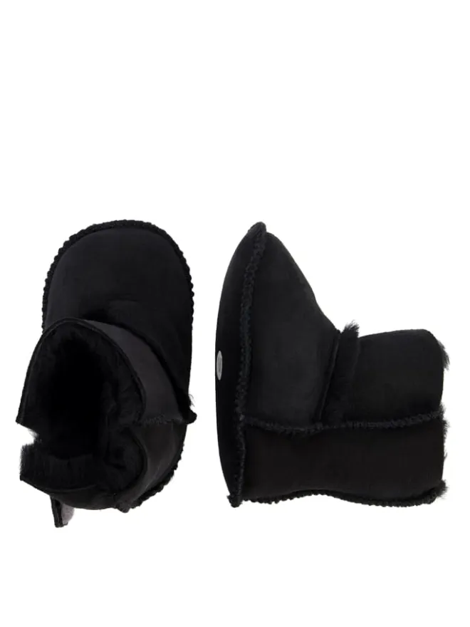 Warmbat Krabbelschuhe^Hausschuhe Hay Baby Bootie in Black