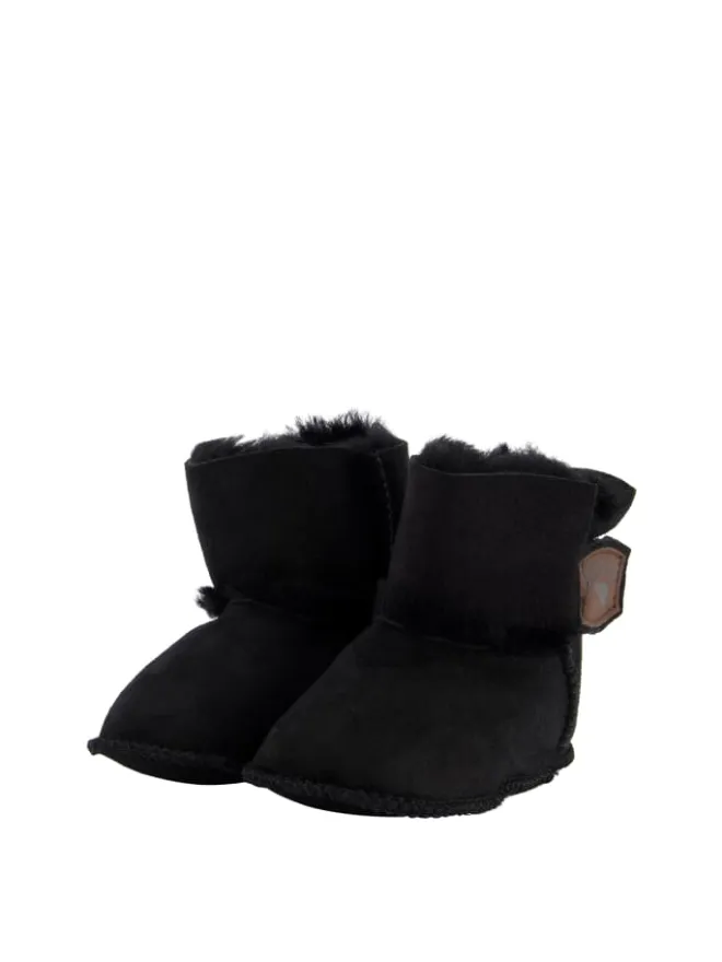 Warmbat Krabbelschuhe^Hausschuhe Hay Baby Bootie in Black