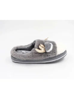 Confly Clogs & Pantoletten|Hausschuhe^Hausschuhe in Grau/ Creme
