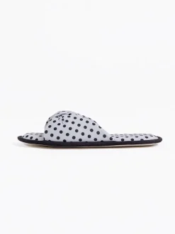 Hausschuhe in Weiß/ Schwarz><noscript><img width=