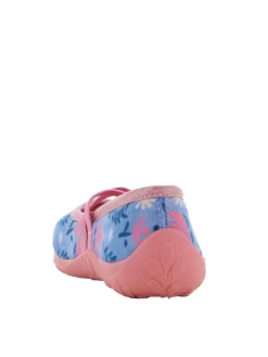 Hausschuhe mit Frozen Anna und Elsa Motiv, in Blau, Ballerina design><noscript><img width=