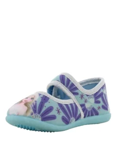 Hausschuhe mit Frozen Anna und Elsa Motiv, in Blau, mit klettverschluss>Disney Frozen Clearance
