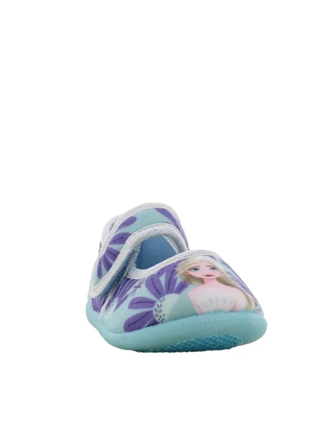Hausschuhe mit Frozen Anna und Elsa Motiv, in Blau, mit klettverschluss>Disney Frozen Clearance