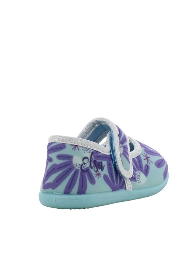 Hausschuhe mit Frozen Anna und Elsa Motiv, in Blau, mit klettverschluss>Disney Frozen Clearance