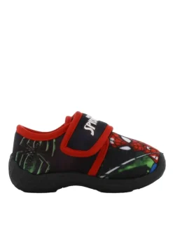 Hausschuhe mit Marvel Motiv, in Schwarz, mit Klettverschluss>Spiderman New