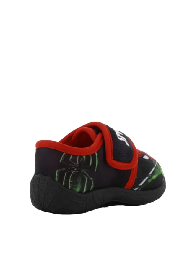 Hausschuhe mit Marvel Motiv, in Schwarz, mit Klettverschluss>Spiderman New