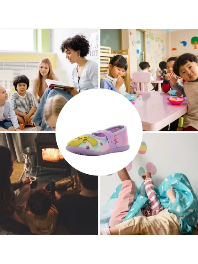 Hausschuhe mit Pikachu und Jigglypuff Motiv, in Lila, Ballerina design>Pokémon New