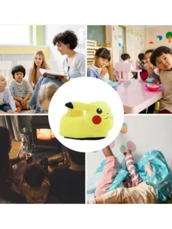Hausschuhe mit Pikachu Motiv, in Gelb, Schlupfschuh><noscript><img width=