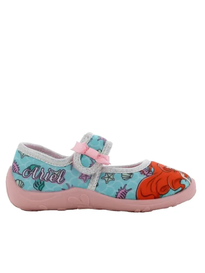 Disney Princess Hausschuhe^Hausschuhe mit The Little Mermaid Motiv, in Blau, Ballerina design
