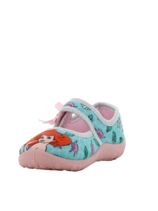 Disney Princess Hausschuhe^Hausschuhe mit The Little Mermaid Motiv, in Blau, Ballerina design