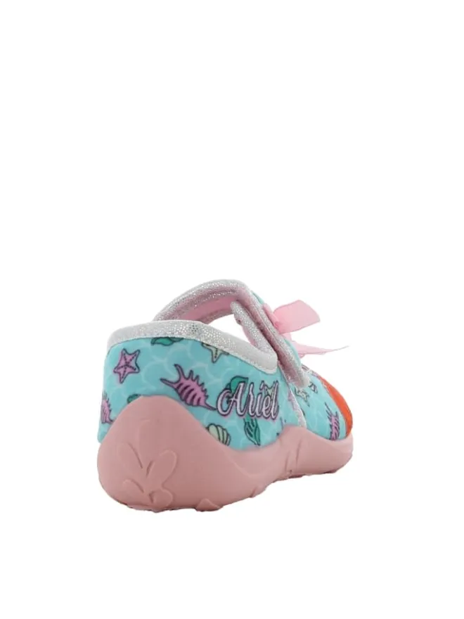 Disney Princess Hausschuhe^Hausschuhe mit The Little Mermaid Motiv, in Blau, Ballerina design