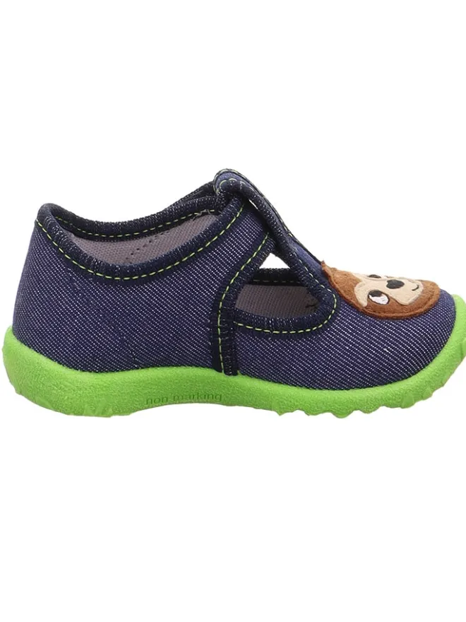 Hausschuhe "Spotty" in Dunkelblau/ Grün>superfit New
