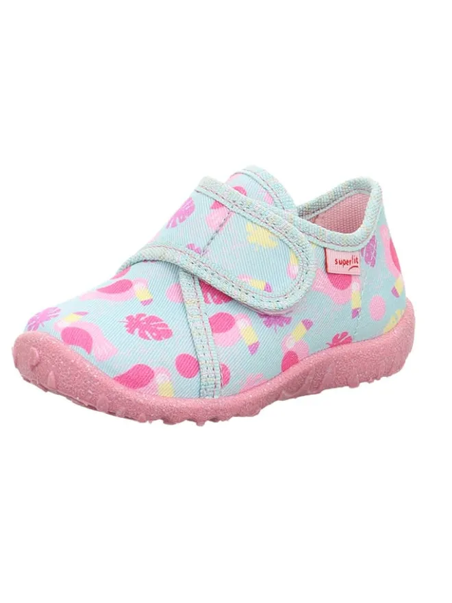 Hausschuhe "Spotty" in Hellblau/ Rosa>superfit New