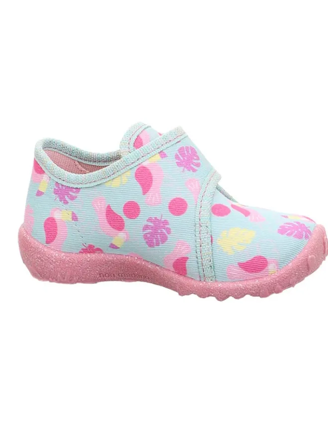 Hausschuhe "Spotty" in Hellblau/ Rosa>superfit New