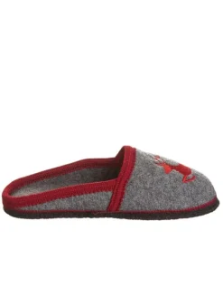 Hausschuhe "Virgen" in Grau/ Rot>kitz pichler Discount