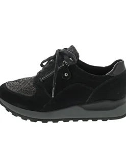 WALDLÄUFER Schnürschuhe^Hiroko-Soft sportlicher Schnürer Schwarz