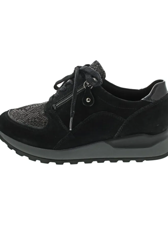 WALDLÄUFER Schnürschuhe^Hiroko-Soft sportlicher Schnürer Schwarz